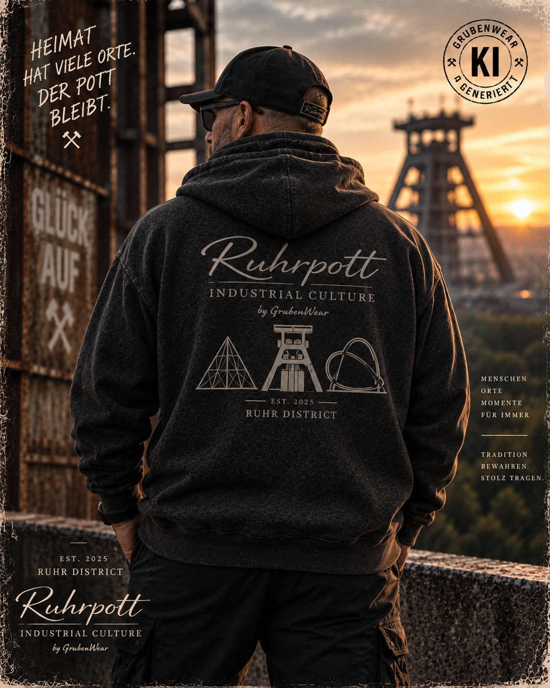 FEIERABEND – Oversize Hoodie | Kohlestaub